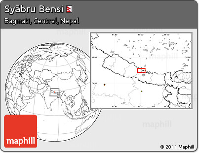 Blank Location Map of Syābru Bensi