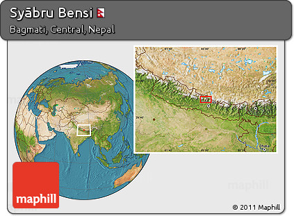 Satellite Location Map of Syābru Bensi