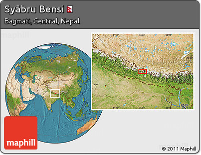 Satellite Location Map of Syābru Bensi