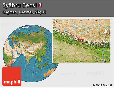 Satellite Location Map of Syābru Bensi