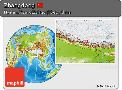 Physical Location Map of Zhangdong