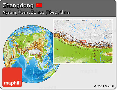 Physical Location Map of Zhangdong