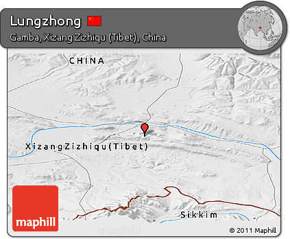 Physical Panoramic Map of Lungzhong