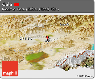 Satellite Panoramic Map of Gala