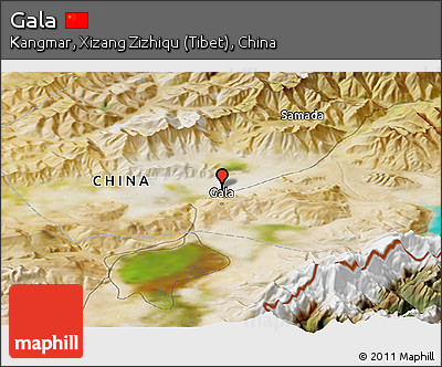 Satellite Panoramic Map of Gala