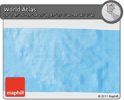Political 3D Map of the Area around 28° 18' 5" N, 89° 10' 30" W