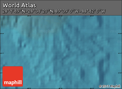 Satellite Map of the Area around 28° 18' 5" N, 89° 10' 30" W