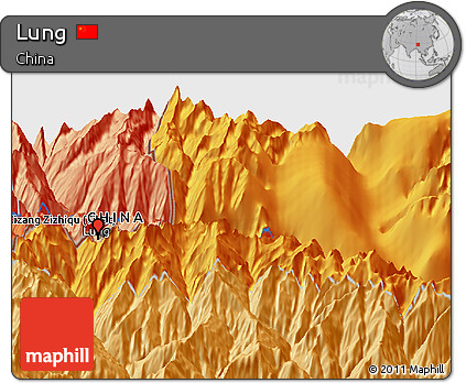 Political Panoramic Map of Lung