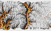 Physical 3D Map of the area around 28° 18' 5" N, 96° 58' 29" E