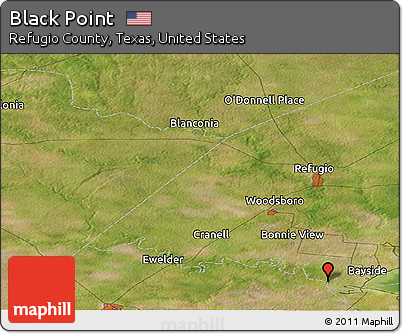 Satellite Panoramic Map of Black Point