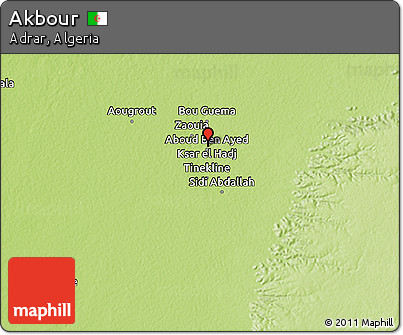 Physical 3D Map of Akbour