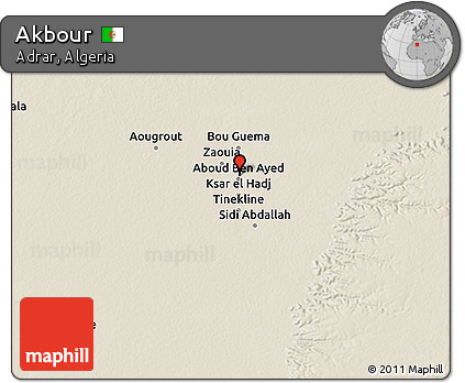 Shaded Relief 3D Map of Akbour