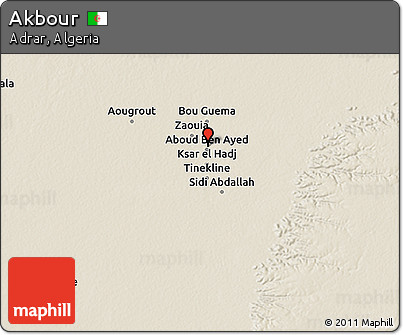 Shaded Relief 3D Map of Akbour
