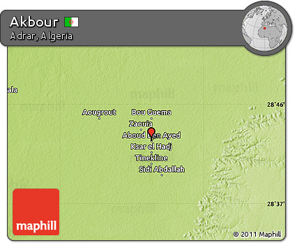 Physical Map of Akbour