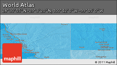 Political Panoramic Map of the Area around 28° 47' 8" N, 100° 13' 29" W