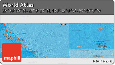 Political Panoramic Map of the Area around 28° 47' 8" N, 100° 13' 29" W