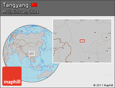 Gray Location Map of Tangyang