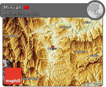 Physical 3D Map of Minjian