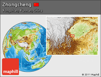 Physical Location Map of Zhongcheng