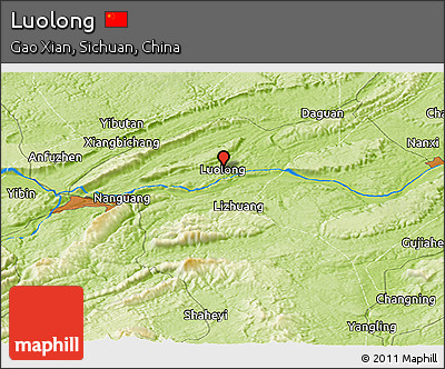 Physical Panoramic Map of Luolong