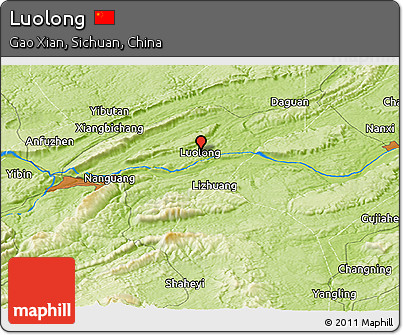 Physical Panoramic Map of Luolong
