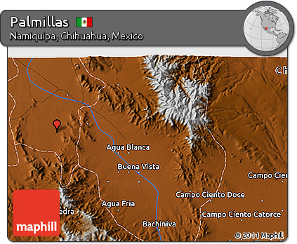 Physical 3D Map of Palmillas