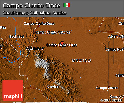 Physical 3D Map of Campo Ciento Once