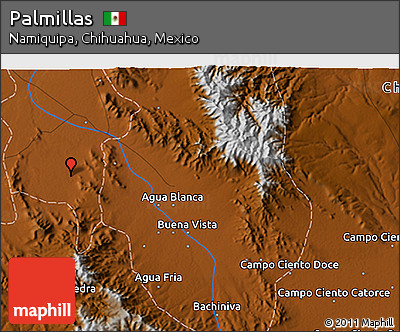 Physical 3D Map of Palmillas