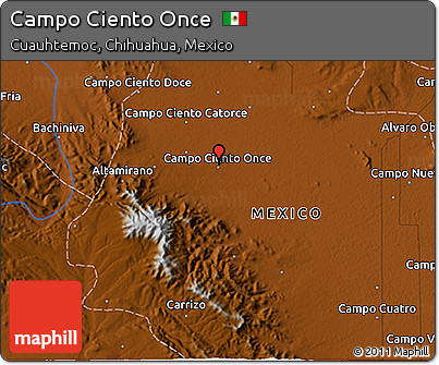 Physical 3D Map of Campo Ciento Once
