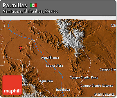 Physical 3D Map of Palmillas