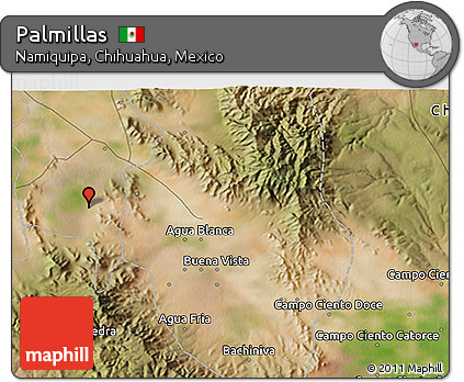 Satellite 3D Map of Palmillas