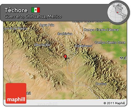 Satellite 3D Map of Téchore
