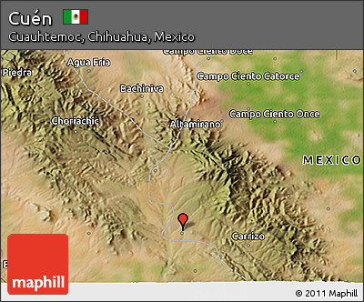 Satellite 3D Map of Cuén