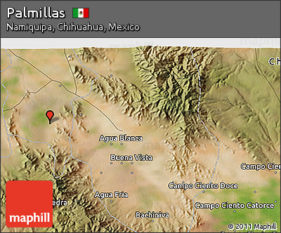 Satellite 3D Map of Palmillas