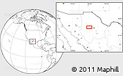 Blank Location Map of the area around 28° 47' 8" N, 107° 1' 30" W