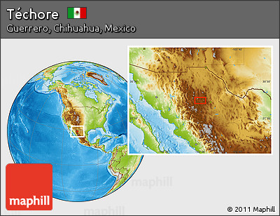 Physical Location Map of Téchore