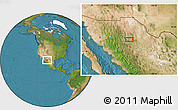 Satellite Location Map of the area around 28° 47' 8" N, 107° 1' 30" W