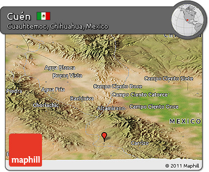Satellite Panoramic Map of Cuén