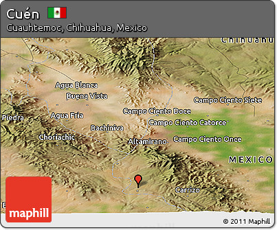 Satellite Panoramic Map of Cuén