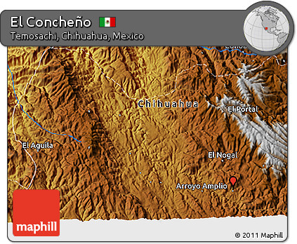 Physical 3D Map of El Concheño