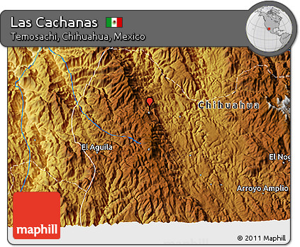 Physical 3D Map of Las Cachanas
