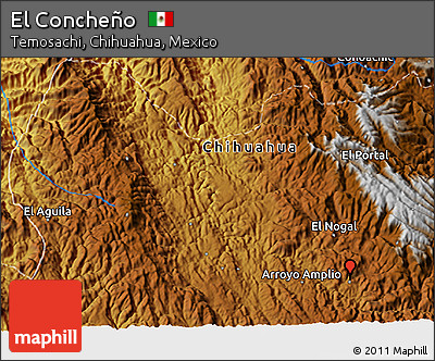 Physical 3D Map of El Concheño