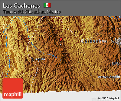 Physical 3D Map of Las Cachanas