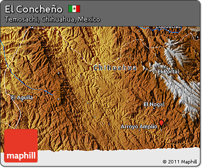 Physical 3D Map of El Concheño