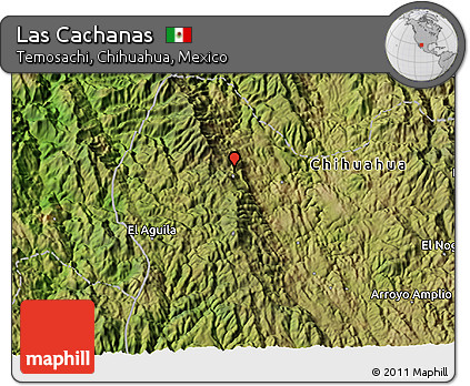 Satellite 3D Map of Las Cachanas