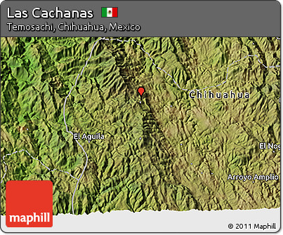 Satellite 3D Map of Las Cachanas