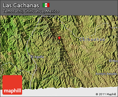 Satellite 3D Map of Las Cachanas