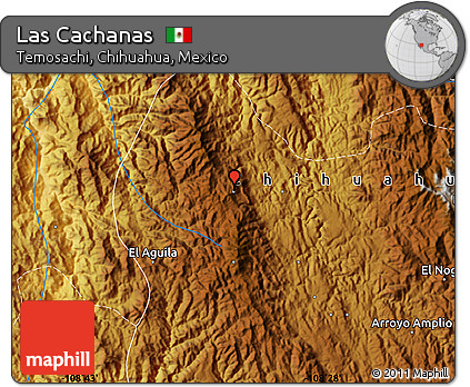 Physical Map of Las Cachanas