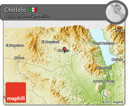 Physical 3D Map of Chololo