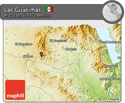 Physical 3D Map of Las Guásimas